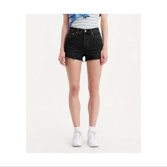 Black Levi’s 501 High Rise Shorts - Picture 2 of 7